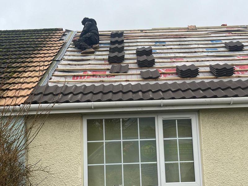 New tiled roof